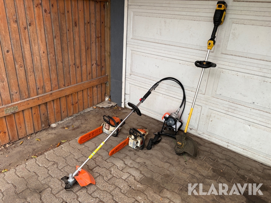 Motorsave og buskryddere DeWalt, Stihl, 4 styk i alt