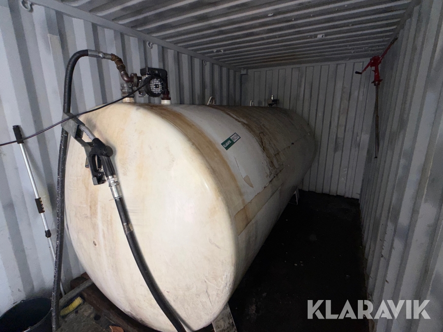 Dieseltank Roug 5.900 liter med elektrisk pumpe, slange og tankpistol