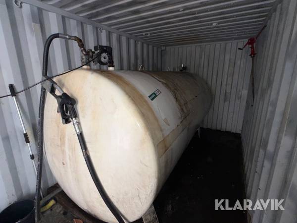Dieseltank Roug 5.900 liter med elektrisk pumpe, slange og tankpistol