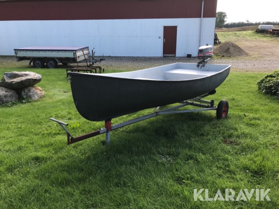 Jolle inkl ophalervogn 4hk benzin motor