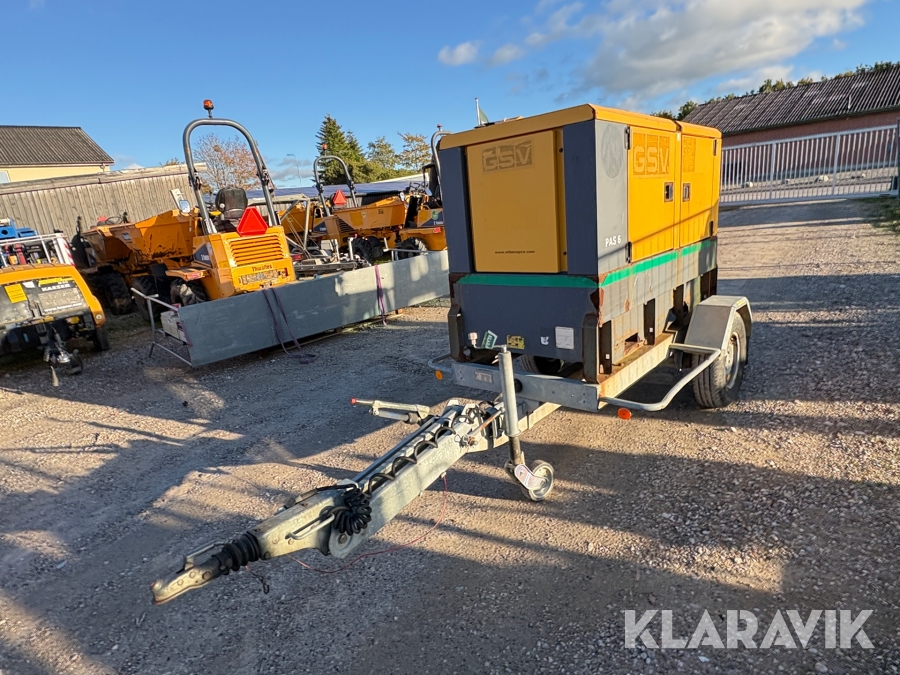 Motorpumpe 6 tommer trailermonteret Atlas Copco PAS 6