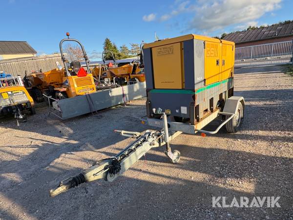 Motorpumpe 6 tommer trailermonteret Atlas Copco PAS 6