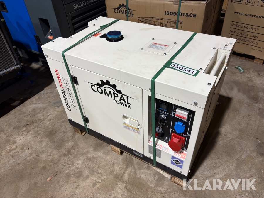Generator Compal Power VG-R110, Brønderslev, Klaravik auktio