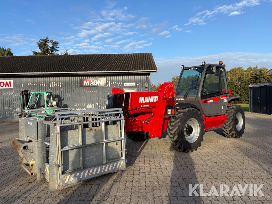 Teleskoplæsser Manitou MT1440 med kurv og Pallegafler