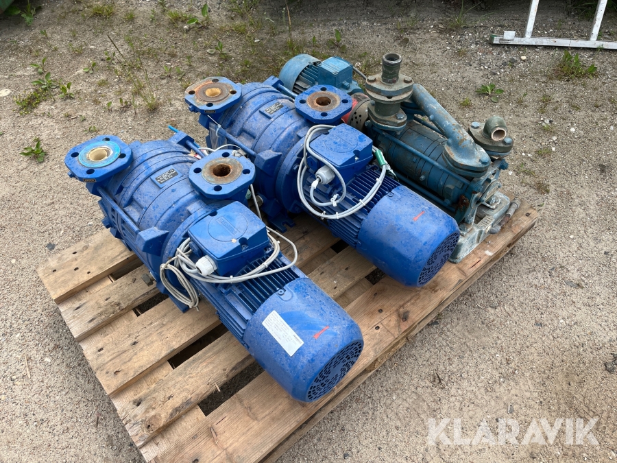 Lot: Vacuum pumper og centrifugal pumpe Siemens 