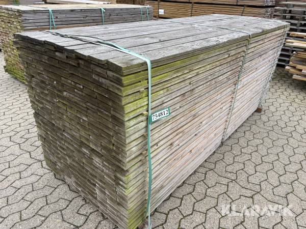 Trykimprægnerede brædder Fyr Sekstra, 16 × 100 × 2700 mm, 520 styk