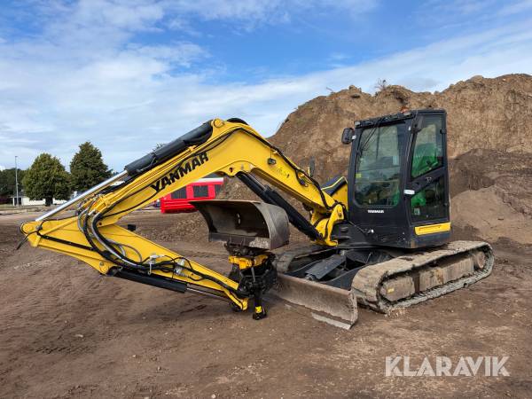 Gravemaskine Yanmar ViO 80 1-A med tiltrotator