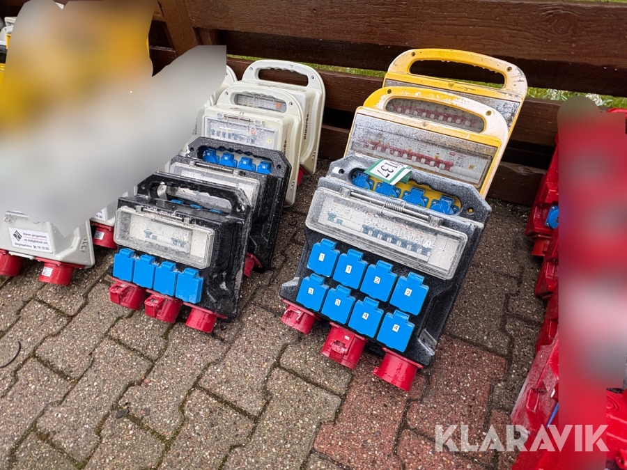 Byggestrømtavler 7 styk