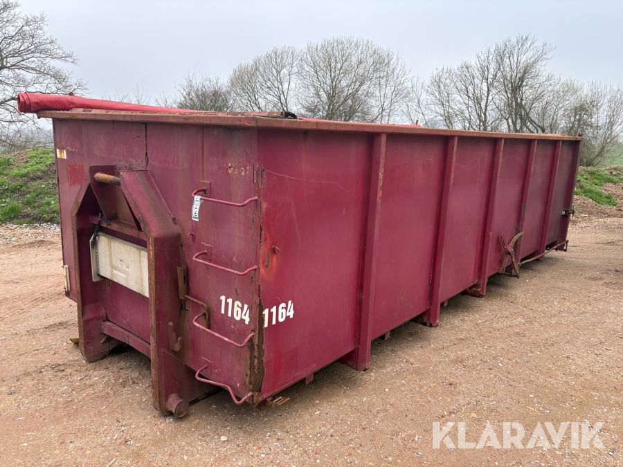Kroghejscontainer med rullepresenning
