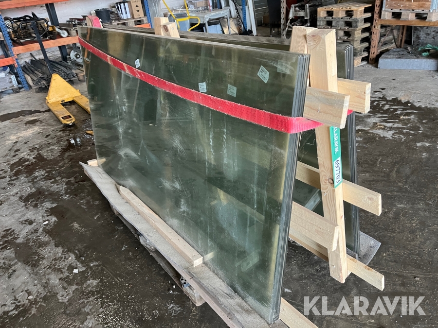 Hærdet glas klar 1975 x 1087 millimeter 14 styk