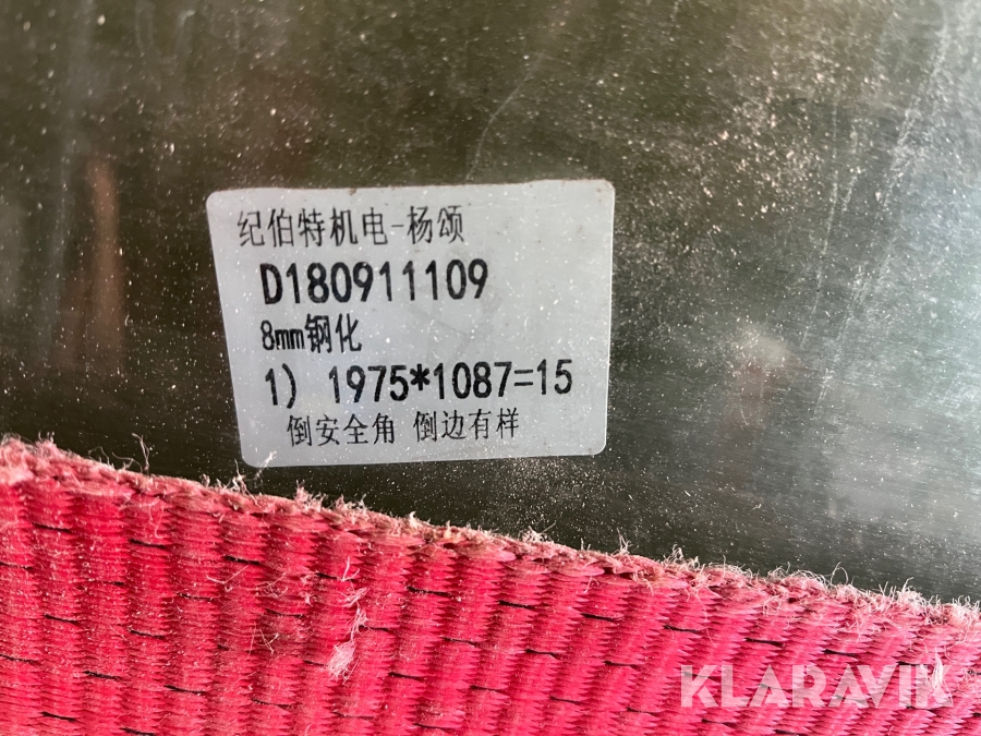 Hærdet glas klar 1975 x 1087 millimeter 14 styk