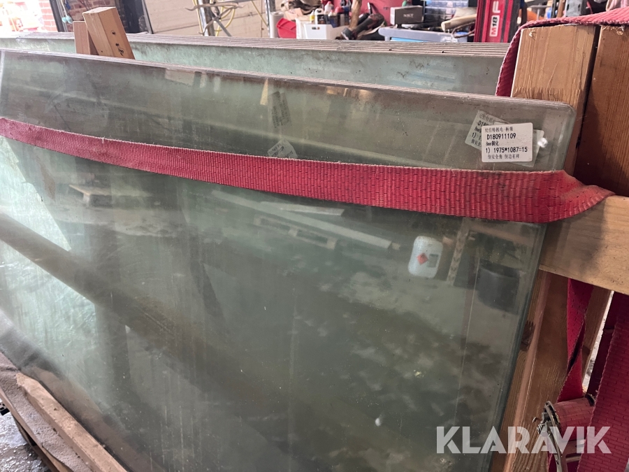 Hærdet glas klar 1975 x 1087 millimeter 14 styk
