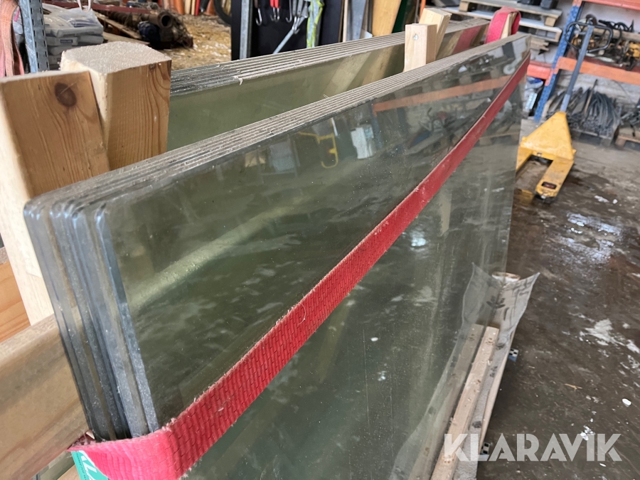 Hærdet glas klar 1975 x 1087 millimeter 14 styk
