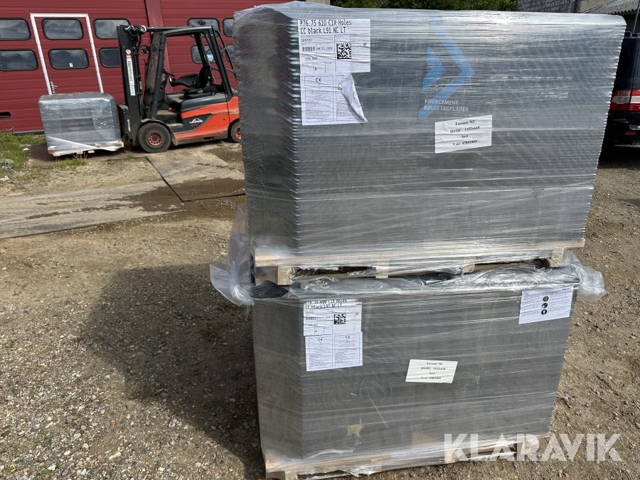 Bølgeplader Euronit 702 HJ/HU Sort - 300 styks