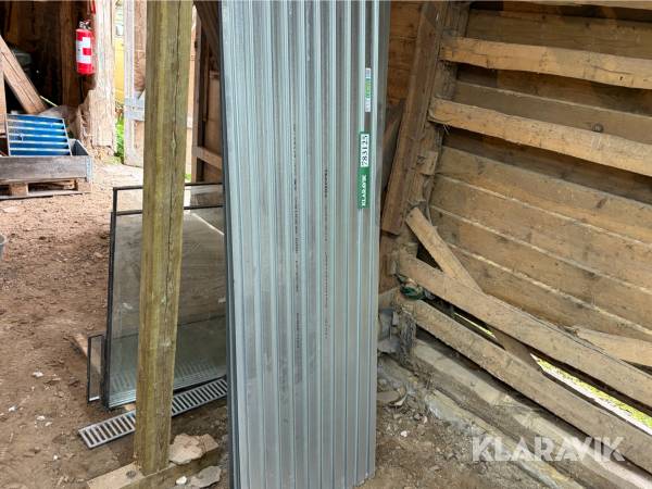 Stålplader Lemis med profilering, galvaniserede, 8 styk