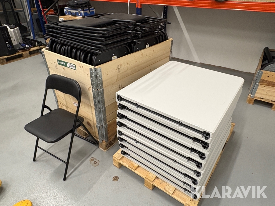 Foldeborde og klapstole - 63 dele