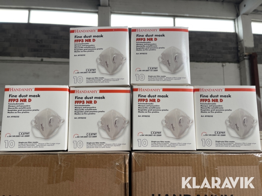 Støvmasker Handanhy FFP3 NR D 3 kasser à 12 æsker