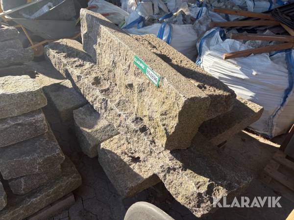 Trappesten rød granit - 7 styk