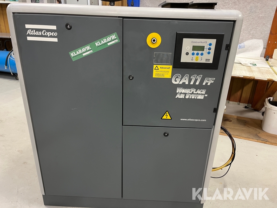 Kompressorer Atlas Copco GA11, Struer, Klaravik auktioner