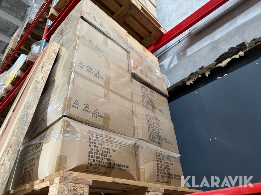 Heldragter 1 Palle Baiha Protective en Palle 10 kasser i alt 500styk str XXL