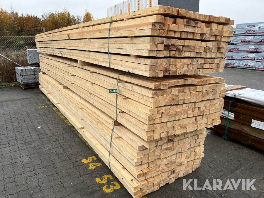 Tømmer Lægter 45x75 RU 3 paller (390styk)