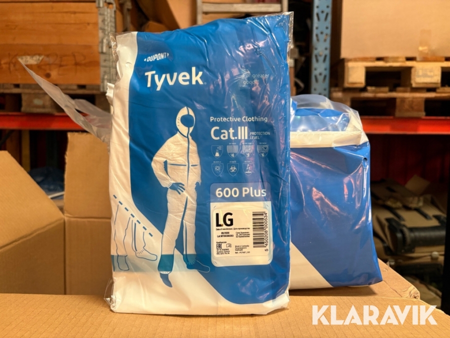 Engangsheldragter Dupont Tyvek 600 plus, 200 styk