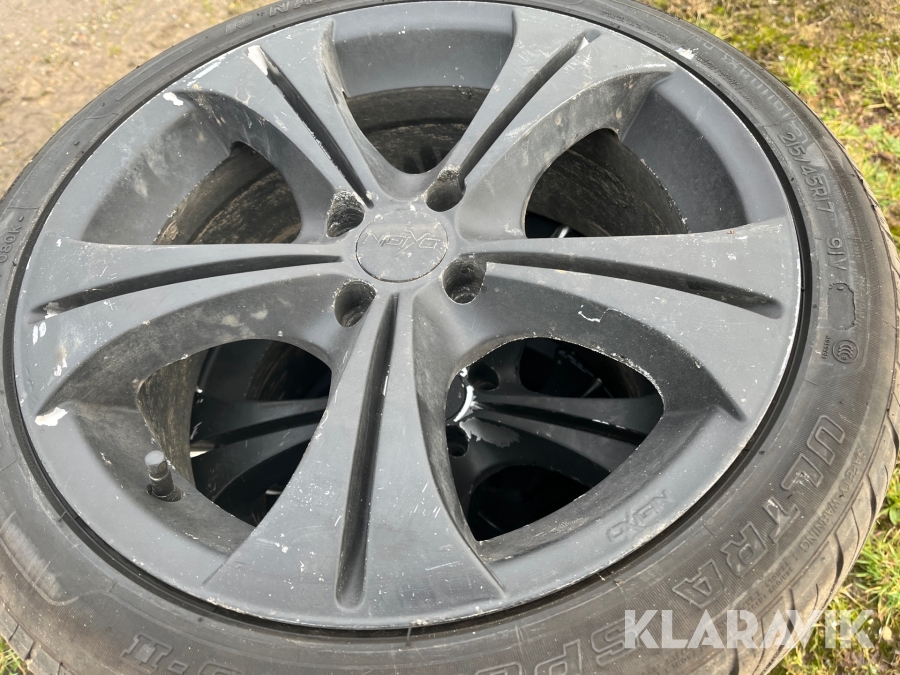 Fælg med dæk 4x100