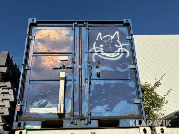 Lagercontainer 8 fod med elinstallation og reolsystem