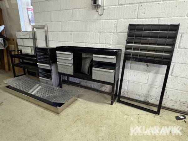 Bil inventar Reol/hylde system