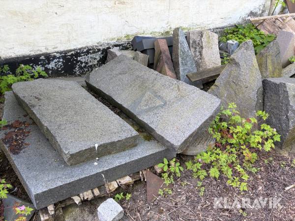 Stort parti granit - blande typer og former
