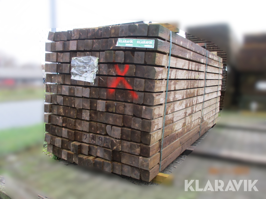 Ru stolpe trykimprægneret 75 x 75 168 stk