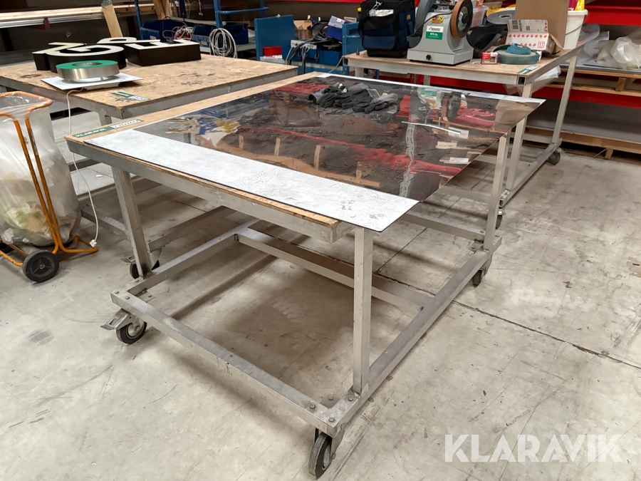Arbejdsbord på hjul 1 styk