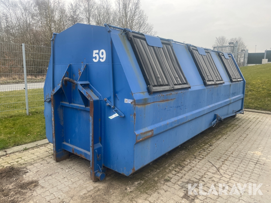 Affaldscontainer Sydfyns Jernvarefabrik Lukket krohjels