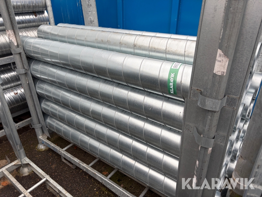 Spirorør / ventilationsrør ukendt Ø 200-250 galvaniseret