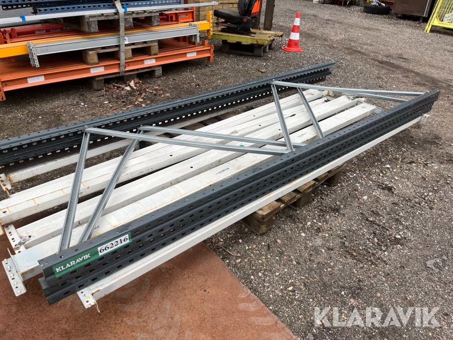 Pallereol med 3 hylder