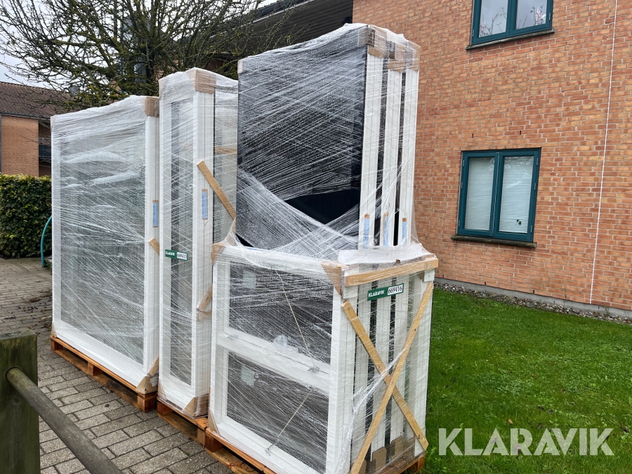 Døre og vinduer KPK 3-lags 3 døre 2 vinduer helt nye