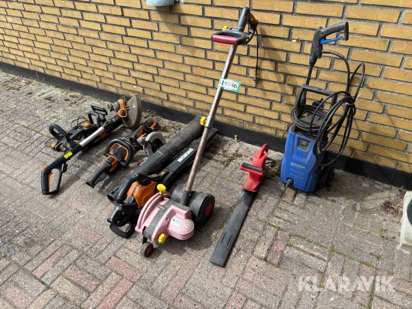 Lot med havemaskiner Worx, powercraft