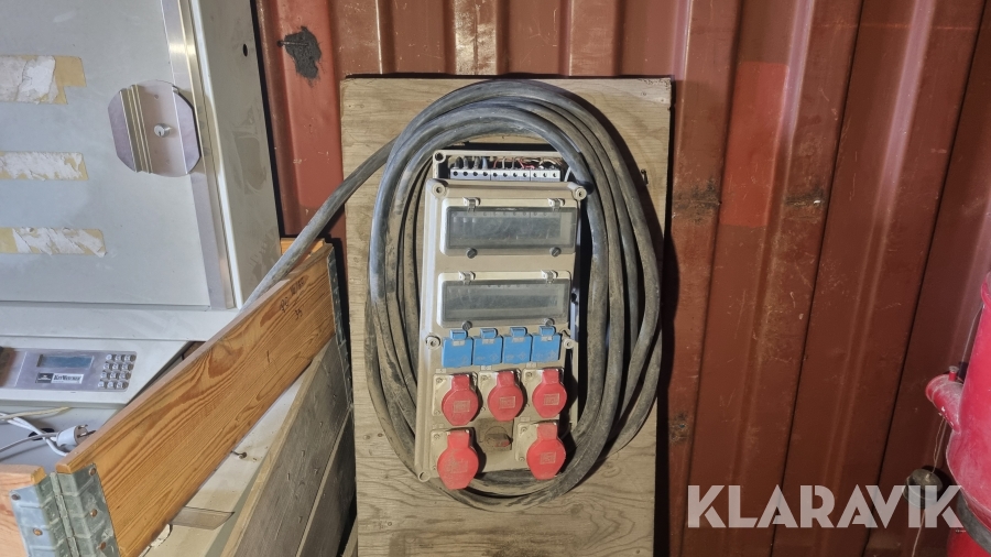 El-tavle med 15 meter kabel
