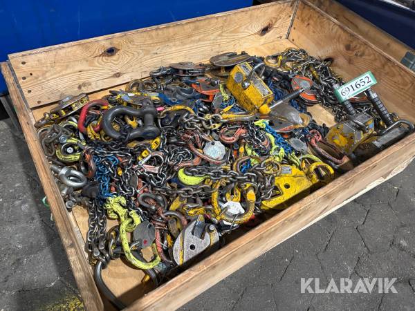 Diverse løfte- kæder, og -magneter