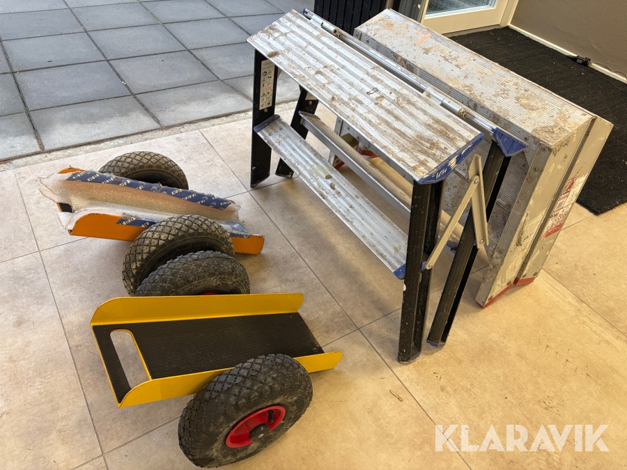 Trappestiger og pladevogn