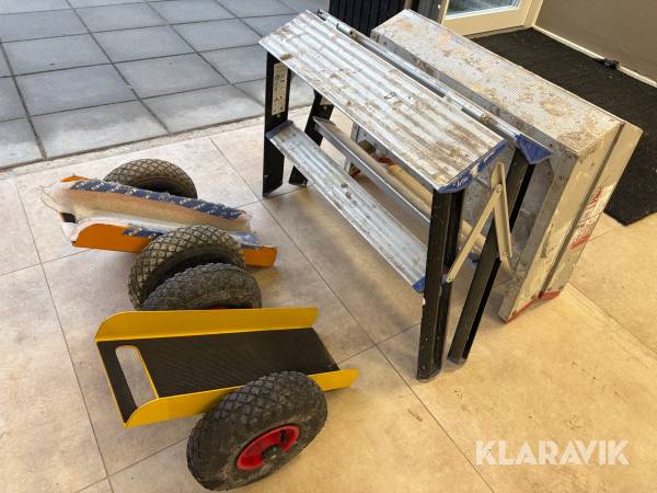 Trappestiger og pladevogn