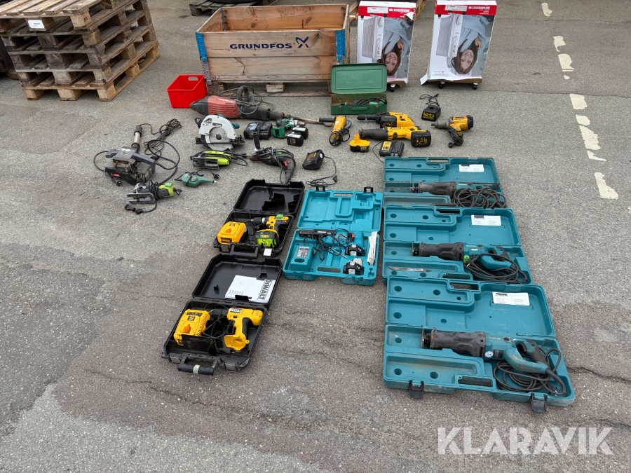 Blandet værktøj Hilti, Dewalt, Makita Osv.