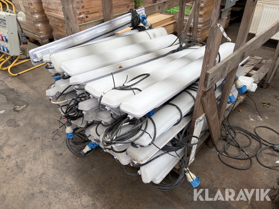 Byggepladsbelysning/LED-armaturer Malmbergs Work LED - cirka 40 styk