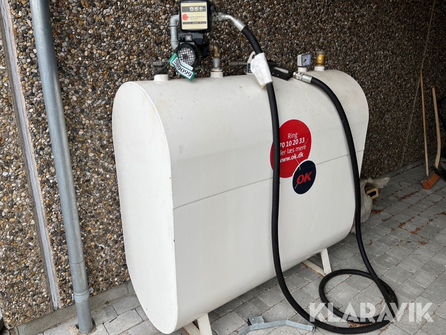 1200 l Dieseltank Kn Med pumpe tæller slange og pistol