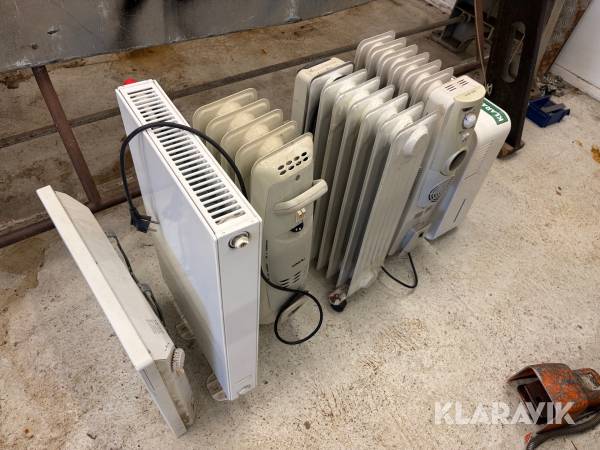 Elradiatorer og affugter, 6 Styk, blandet lot