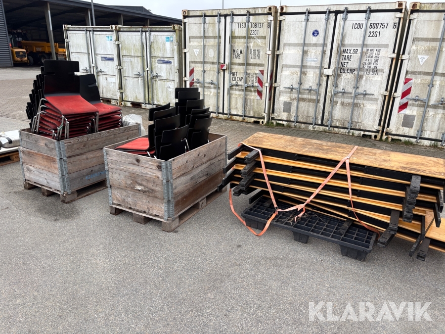Bord og stol 28 styk stole + 6 styk bord