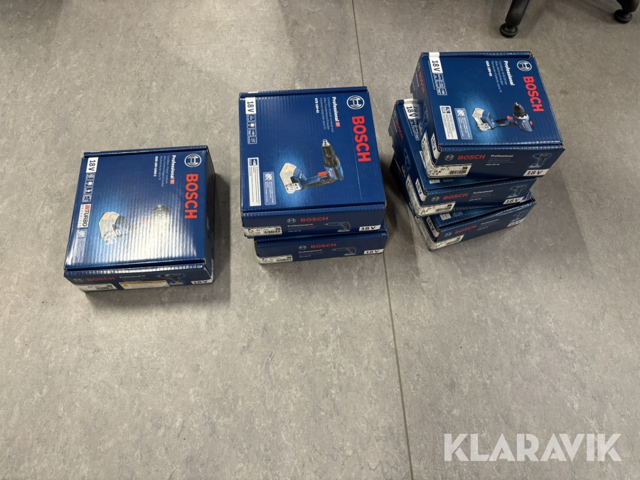 Parti akku værktøj Bosch 6 maskiner. 