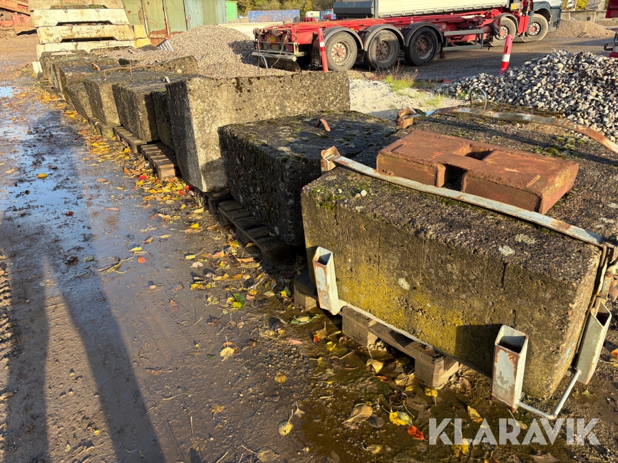 Ballast klodser 1000kg 20 styk