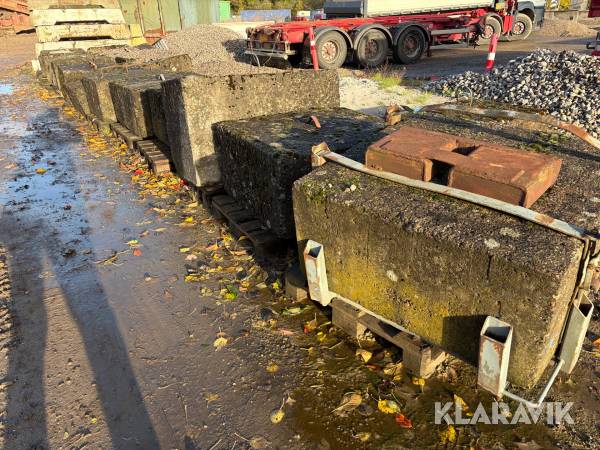 Ballast klodser 1000kg 20 styk