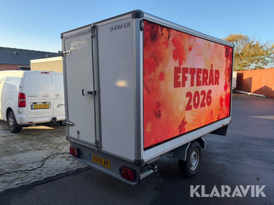 Trailer Variant 1517C3 med reklameskærm, 1 styk